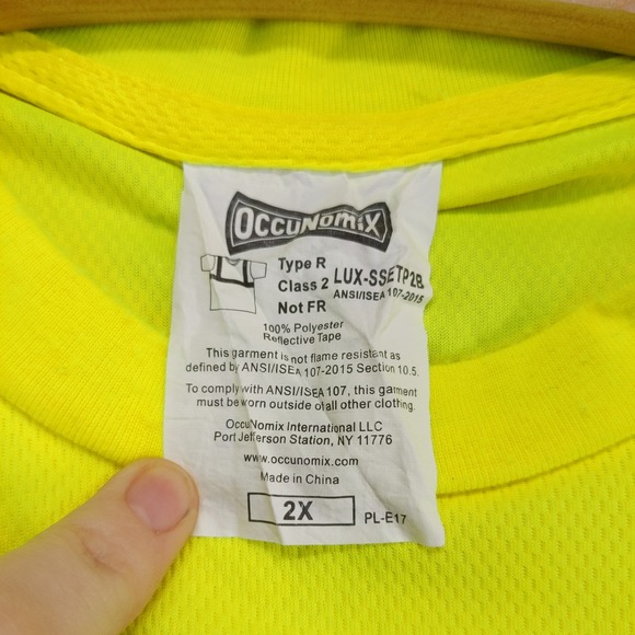 FedEx Men's Reflective Uniform T Shirt Green Size 2X Type R Class 2 Employee - Picture 9 of 12